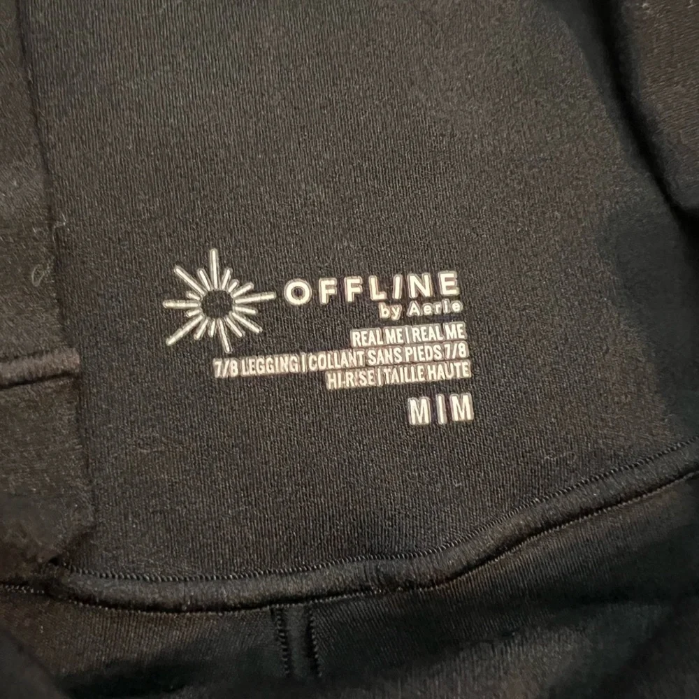 Offline by Aerie Crossover Hi-Rise 7/8 Black Legging Size Medium - Picture 4 of 4